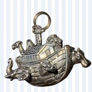 Shubes Sterling Silver Noah's Ark Pendant Or Large Charm